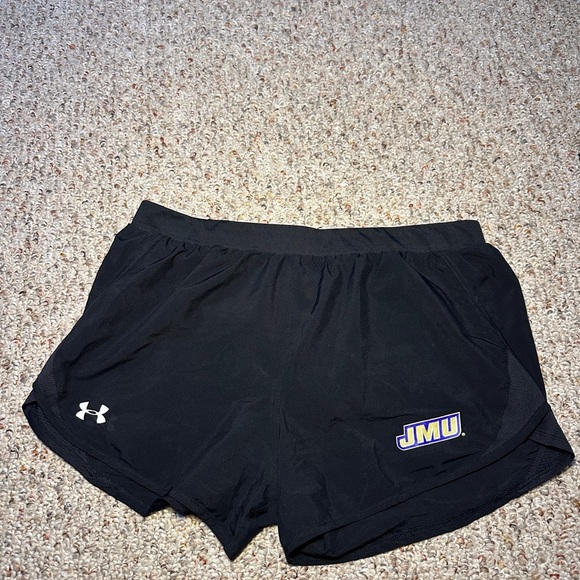 Under Armour Pants - Under Armor Women's Black Athletic Shorts with JMU Logo